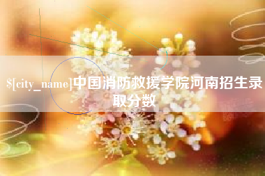 涿州中国消防救援学院河南招生录取分数