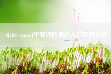 涿州宁夏消防报名入口官网公告