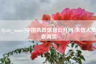涿州中国执政信息公开网-失信人员查询页