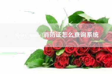 涿州消防证怎么查询系统