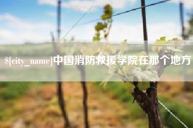 涿州中国消防救援学院在那个地方
