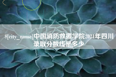 涿州中国消防救援学院2021年四川录取分数线是多少