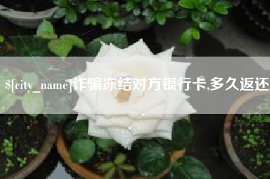 涿州诈骗冻结对方银行卡,多久返还