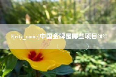 涿州中国金牌是哪些项目2021