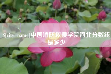 涿州中国消防救援学院河北分数线是多少