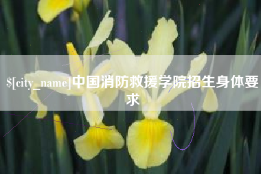 涿州中国消防救援学院招生身体要求