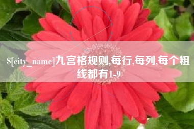 涿州九宫格规则,每行,每列,每个粗线都有1-9