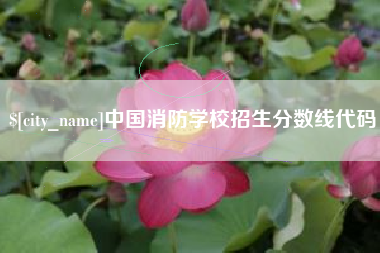 涿州中国消防学校招生分数线代码
