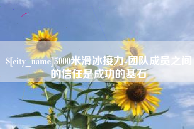 涿州5000米滑冰接力-团队成员之间的信任是成功的基石