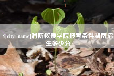涿州消防救援学院报考条件湖南招生多少分