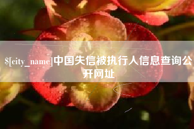 涿州中国失信被执行人信息查询公开网址