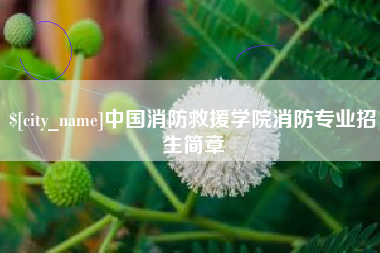 涿州中国消防救援学院消防专业招生简章