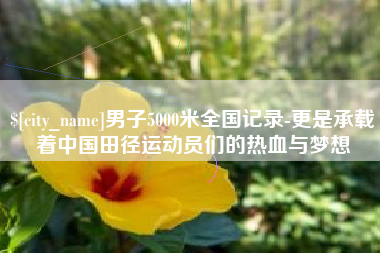 涿州男子5000米全国记录-更是承载着中国田径运动员们的热血与梦想