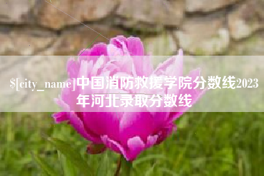 涿州中国消防救援学院分数线2023年河北录取分数线