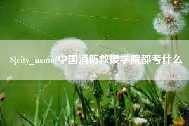涿州中国消防救援学院都考什么