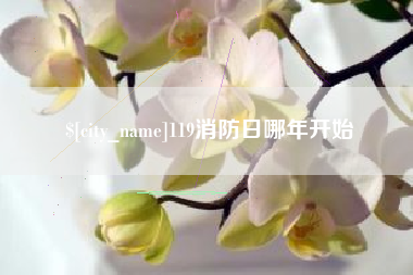 涿州119消防日哪年开始
