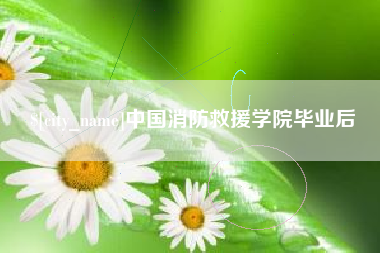 涿州中国消防救援学院毕业后