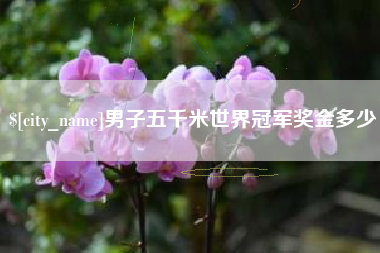 涿州男子五千米世界冠军奖金多少
