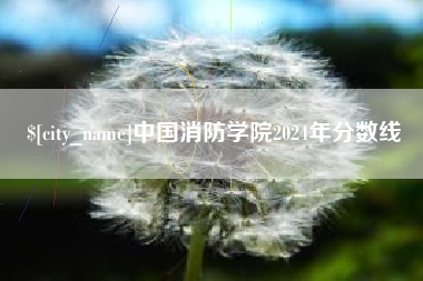 涿州中国消防学院2024年分数线