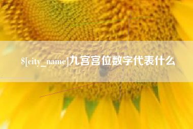 涿州九宫宫位数字代表什么