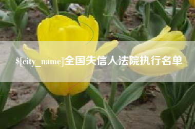 涿州全国失信人法院执行名单