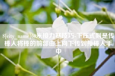 涿州60米接力赛技巧-下压式则是传棒人将棒的前部由上向下传到接棒人手中