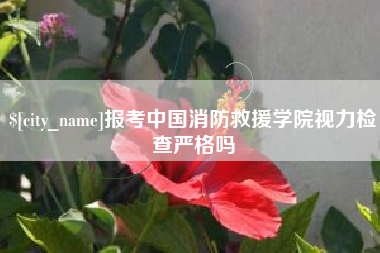 涿州报考中国消防救援学院视力检查严格吗