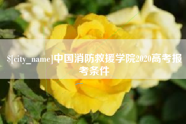 涿州中国消防救援学院2020高考报考条件