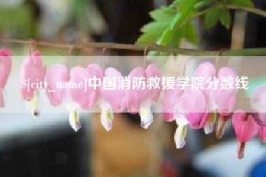 涿州中国消防救援学院分数线
